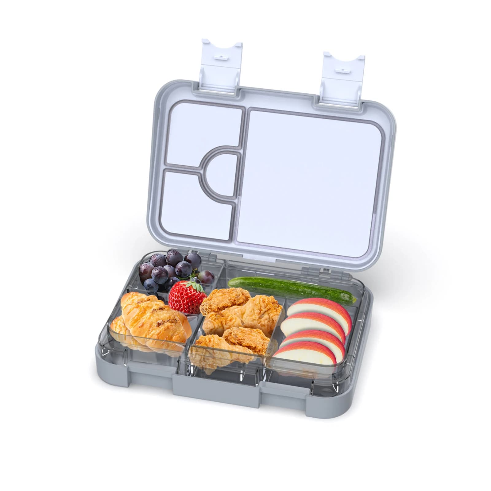 Bento Lunch Box for Kids: Mermaid Bento Boxes 4 or 6 Compartment Toddler Bento Containers for Daycare, School, Picnic