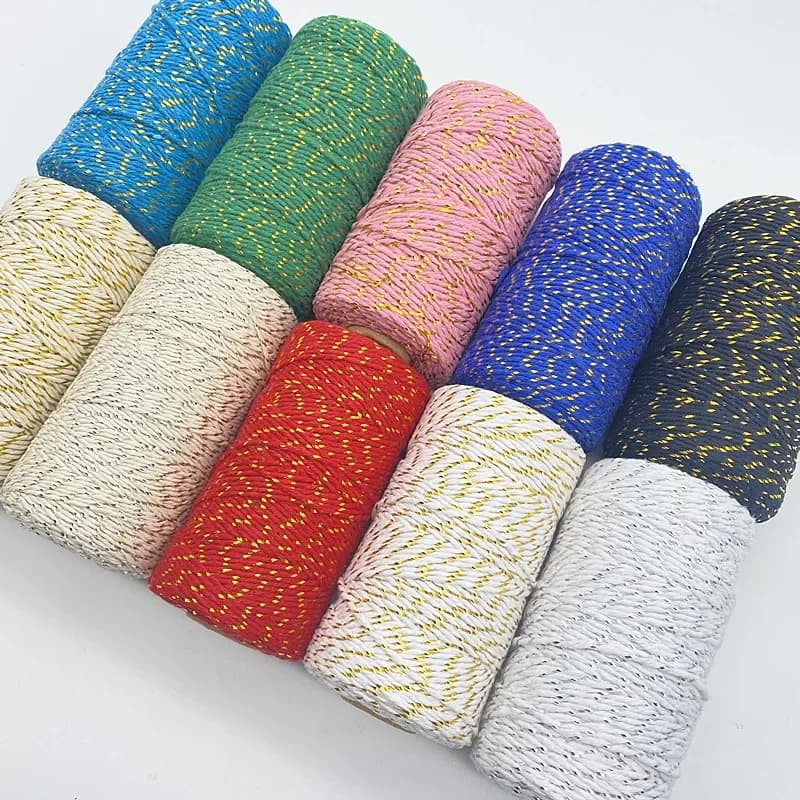 New 10yard-100m Two-color Cotton Thread Cotton Thread Home Decor Handmade Christmas Gift Craft DIY Packaging Material