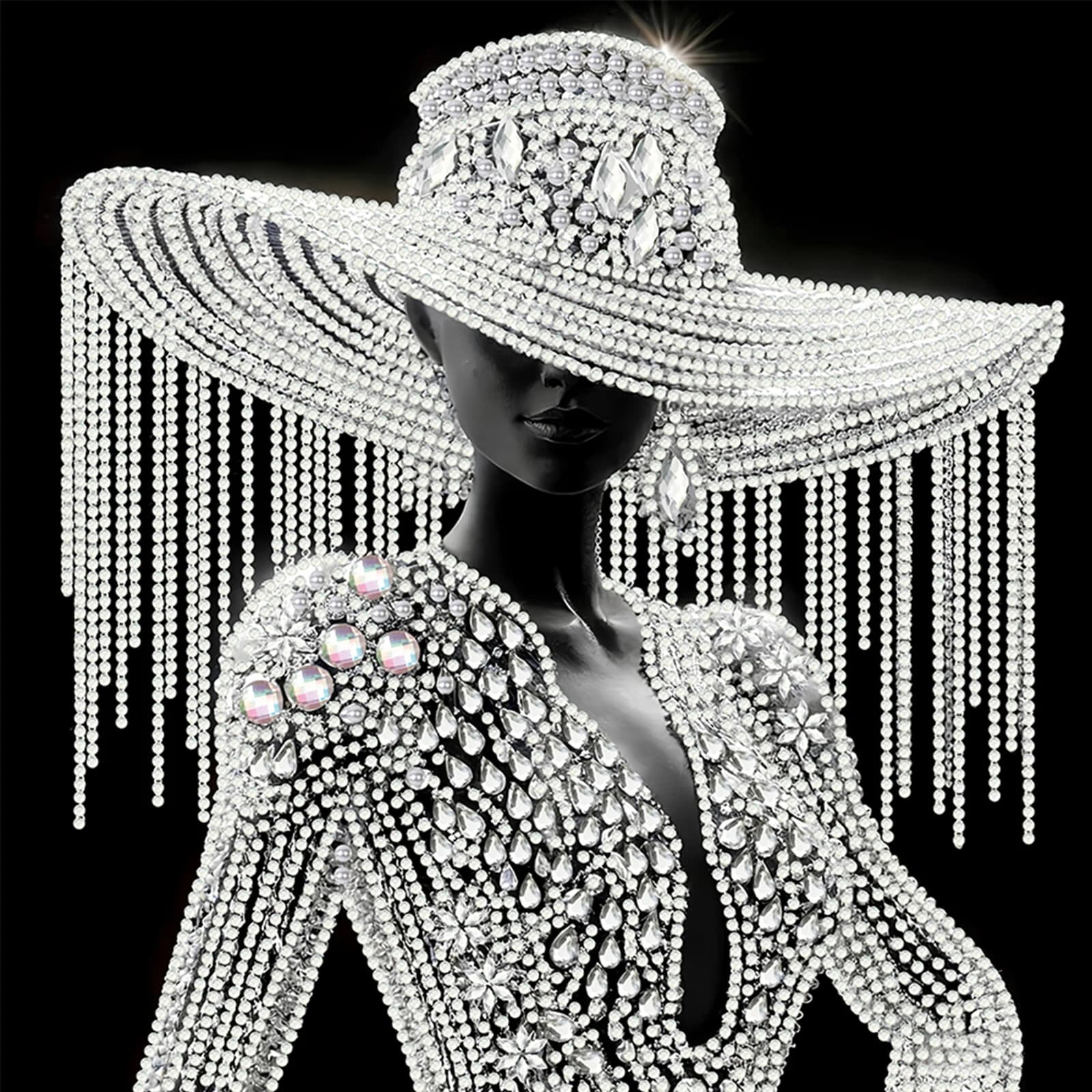 Beauty Special Shaped 5D DIY Partial Drill Diamond Painting Kits for Adults Home Decor Diamond Dots Paintings 11.81 X11.81inch