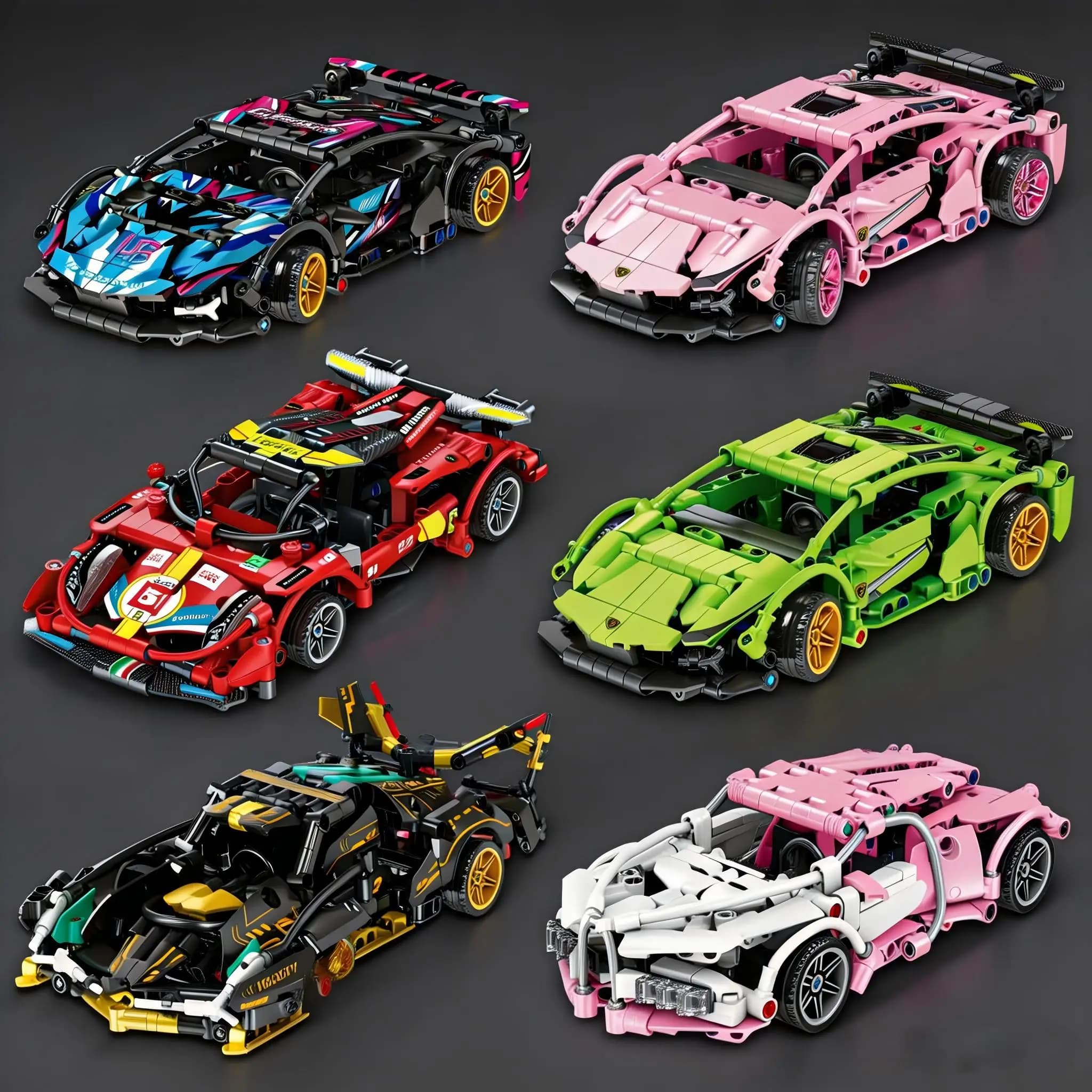 Popular Tech Building Blocks — Racing Sports, High-Speed Vehicle Models, City Mecha, and Super Block Puzzles — Toys and Gifts