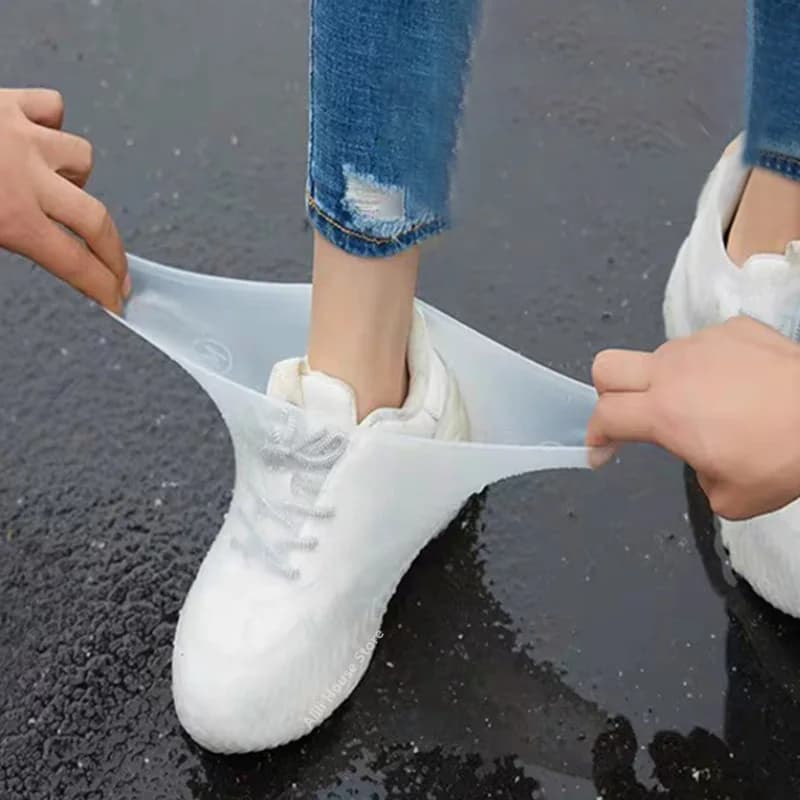 Shoe Waterproof Cover 1 Pair of Outdoor Rubber Rain Boot Covers Silicone Waterproof Shoe Covers Rainy Day Shoe Covers Shoes Gear
