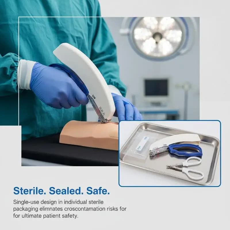 Skin Stapler for Surgery Includes Staple Remover & Needle Clipper Wound Closure Device for Suturing and Staple