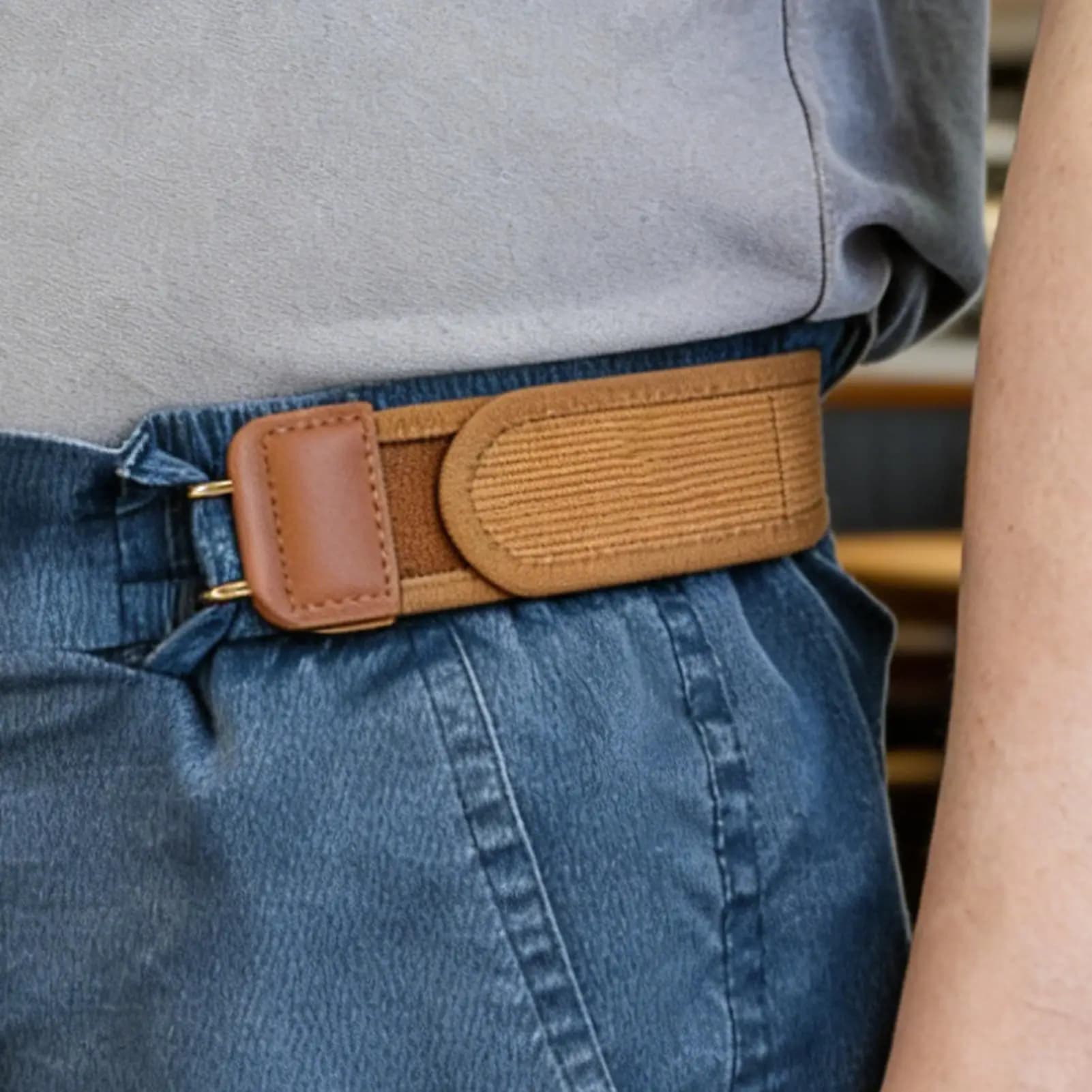 Elastic Belts for Women No Buckle Unisex Waist Strap Women's Belts for Men Work Casual Business Home Travel Commuting