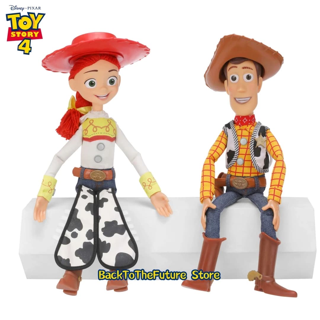 Disney 4 Talking Woody Jessie Action Figures Anime Decoration Collection Speak Sound Toy Model Gift