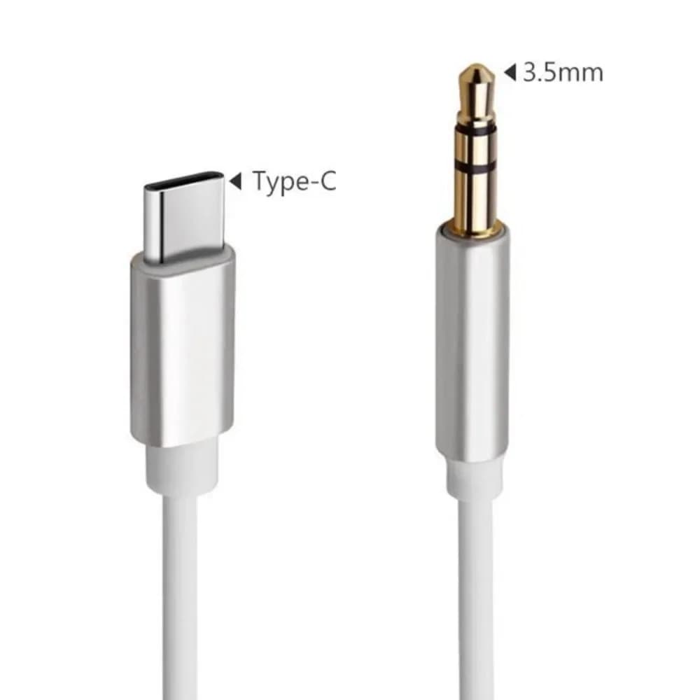 USB-C to 3.5mm AUX Audio Cable, Type-C Aux Adapter Converter for Car, Headphones & Speakers