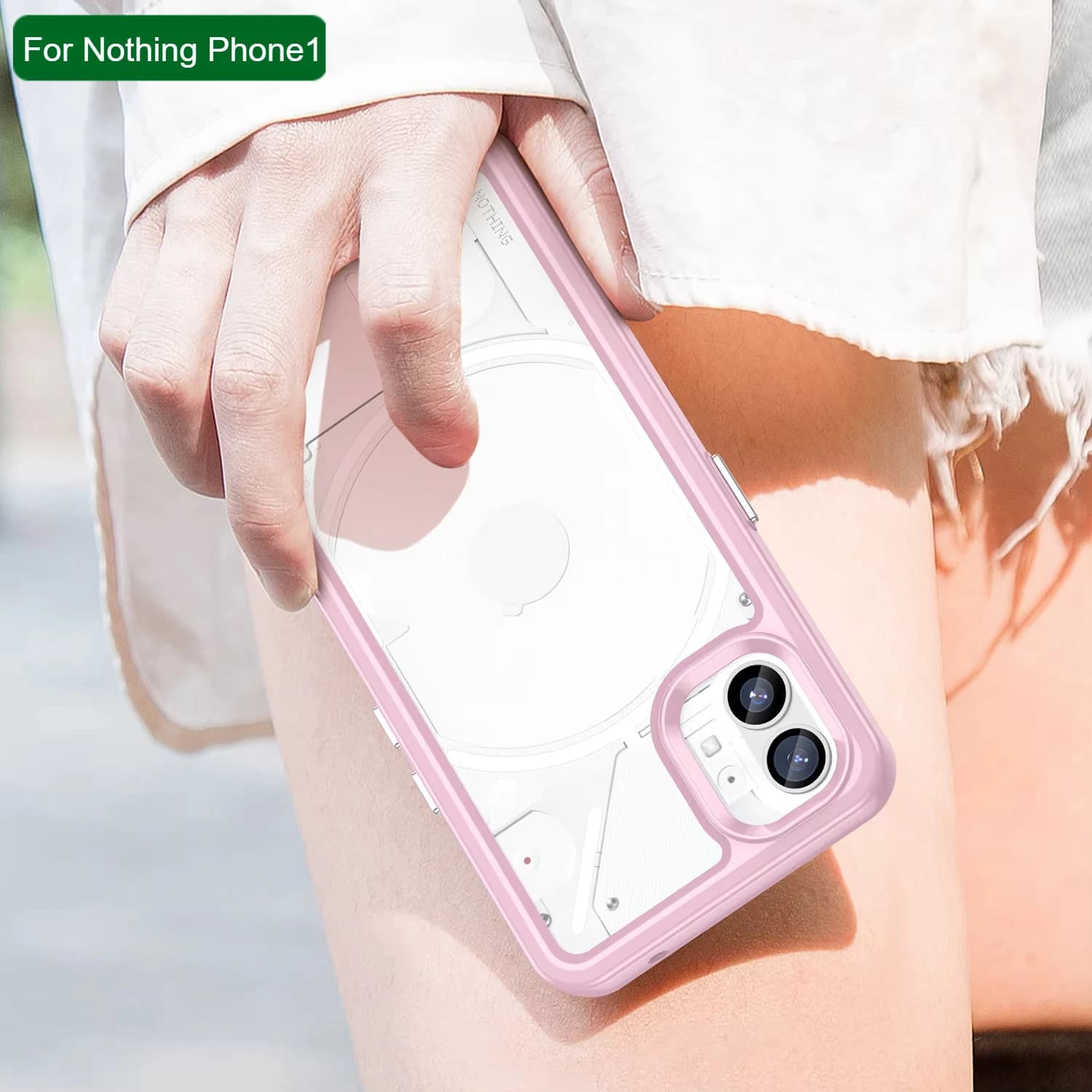 Transparent Cases For ( Nothing Phone 1 ) covers woman fundas Capa mobile bag Soft border + hard Acrylic back чехол Coque Case