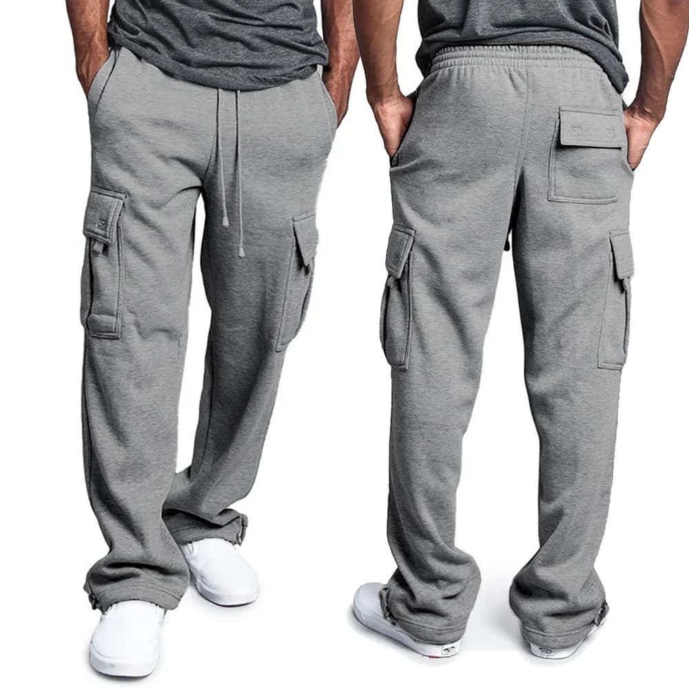 Men's Straight-Fit Jogger Sweatpants, Multi-Pocket