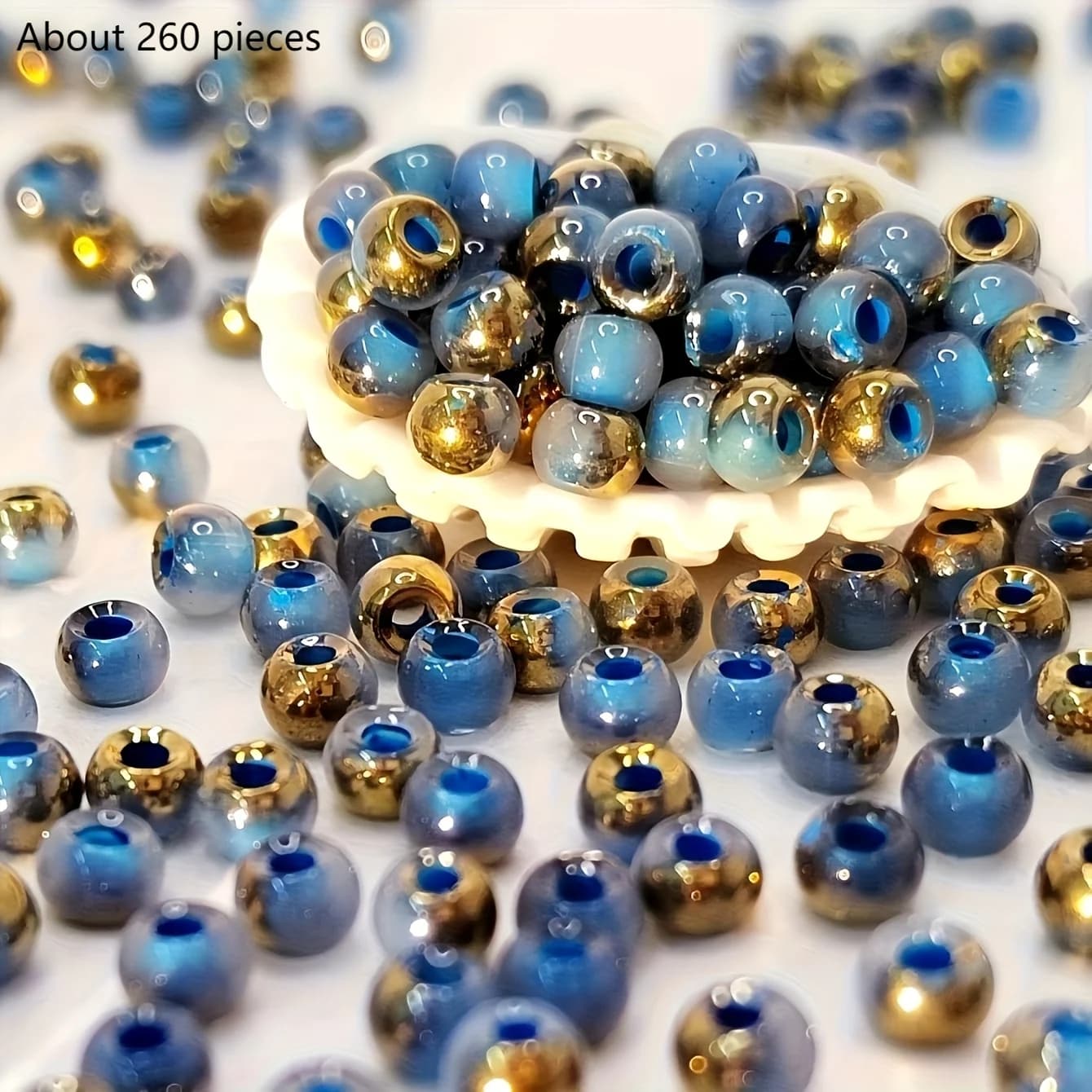 DIY handmade jewelry materials with round beads, colorful beading, accessories for making bracelets, earrings and necklaces
