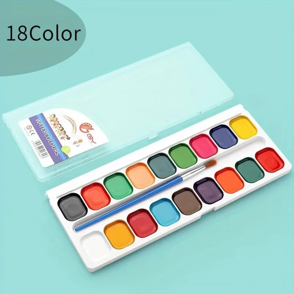 12/14/18 Color Semi-dry Solid Watercolor Paint Hand-painted Washable Watercolor Paints Solid Children's Painting Watercolor Set