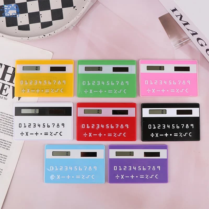 Solar 8 Digit Calculator Student Mini Calculator Portable Slim Calculator Stationery Math Toys School Electronics Calculator