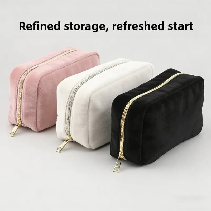 Corduroy Pencil Case Large Capacity Pencil Cases Stationery Solid Color Trousse Kawaii Kalemlik School Supplies Pencil Pouch