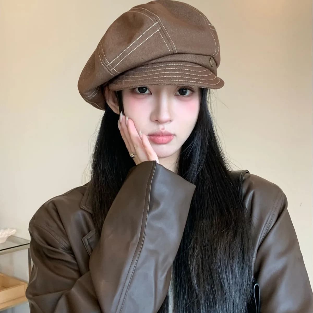 Women's Berets Korean Retro Casual Simple Versatile Fashionable Sweet Denim Berets Artistic High-quality Painter's Caps For Girl