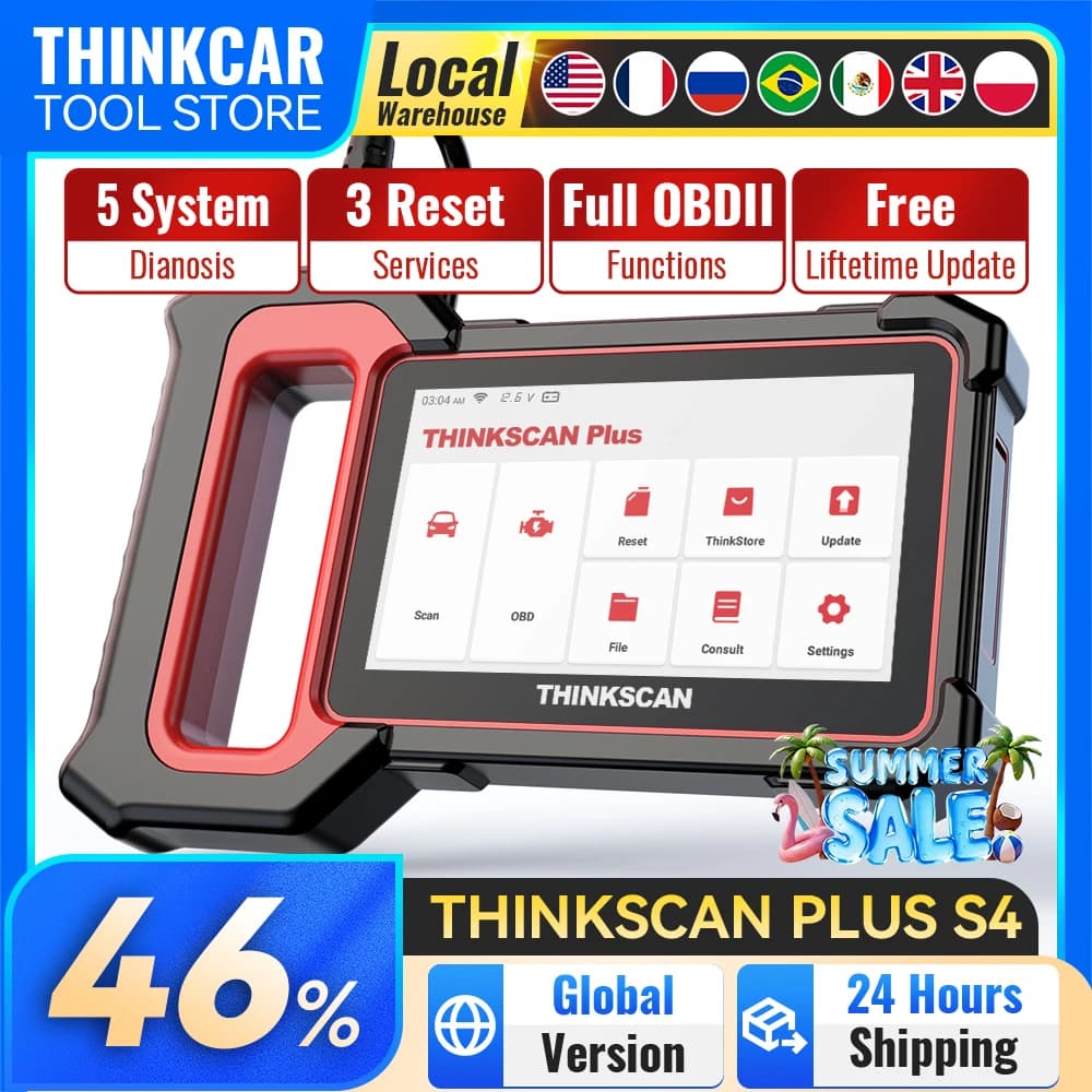 Thinkscan Plus S7 OBD2 Scanner Car Diagnostic Scanner for Engine ABS Transmission AC BCM IC Airbag Code Reader Auto Scan Tools