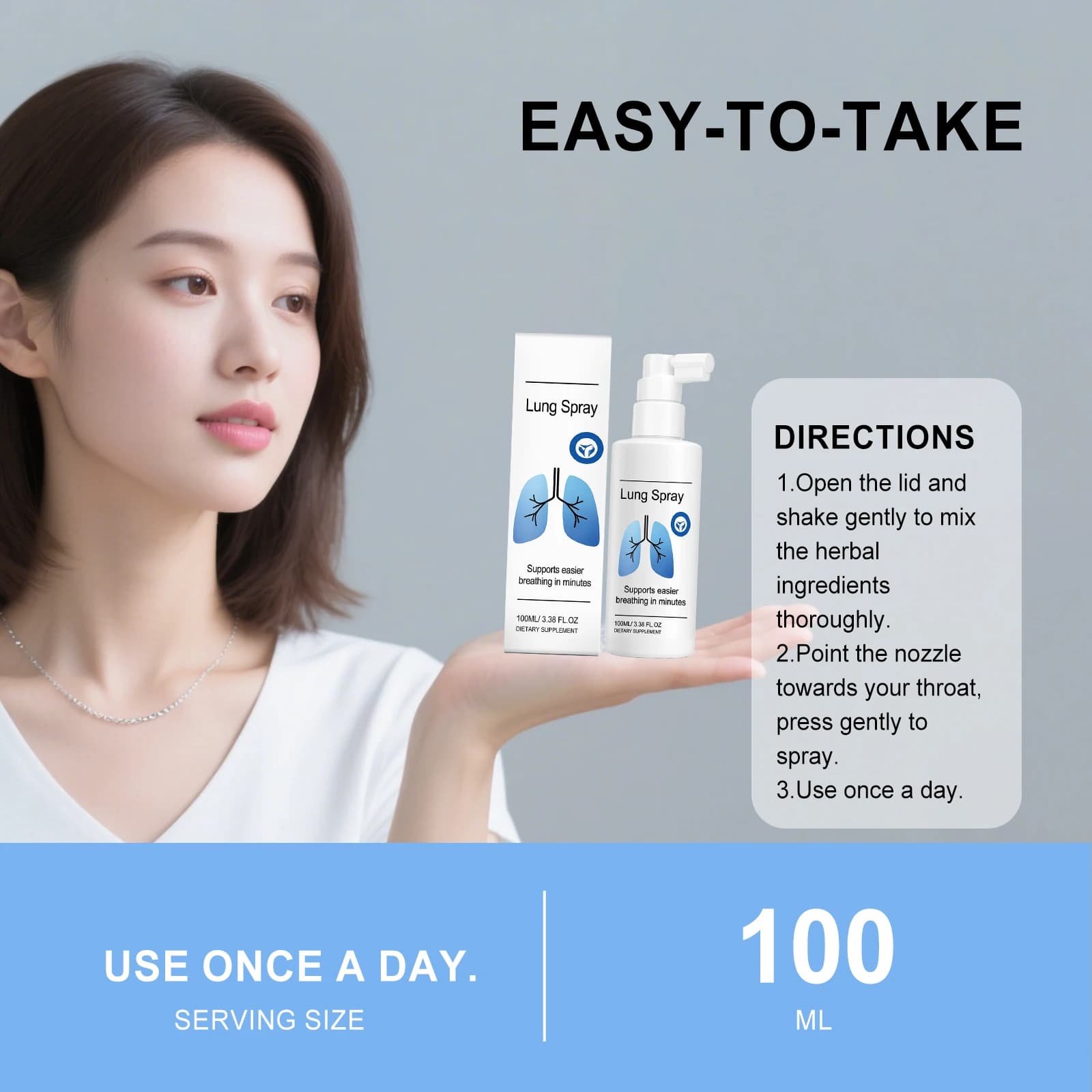 Body care spray with gentle ingredients, easy to use, portable for daily use, moisturizing care, convenient spray