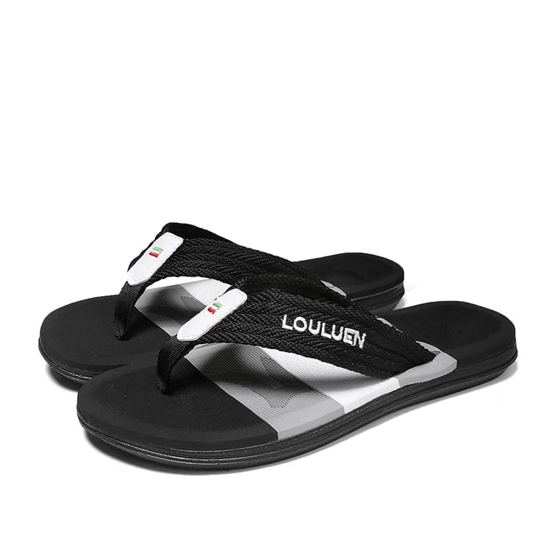 Men's Flip Flop Open-Toe Casual Slip-On Shoes Breathable Comfortable Soft Flat Heel for Spring Summer Autumn