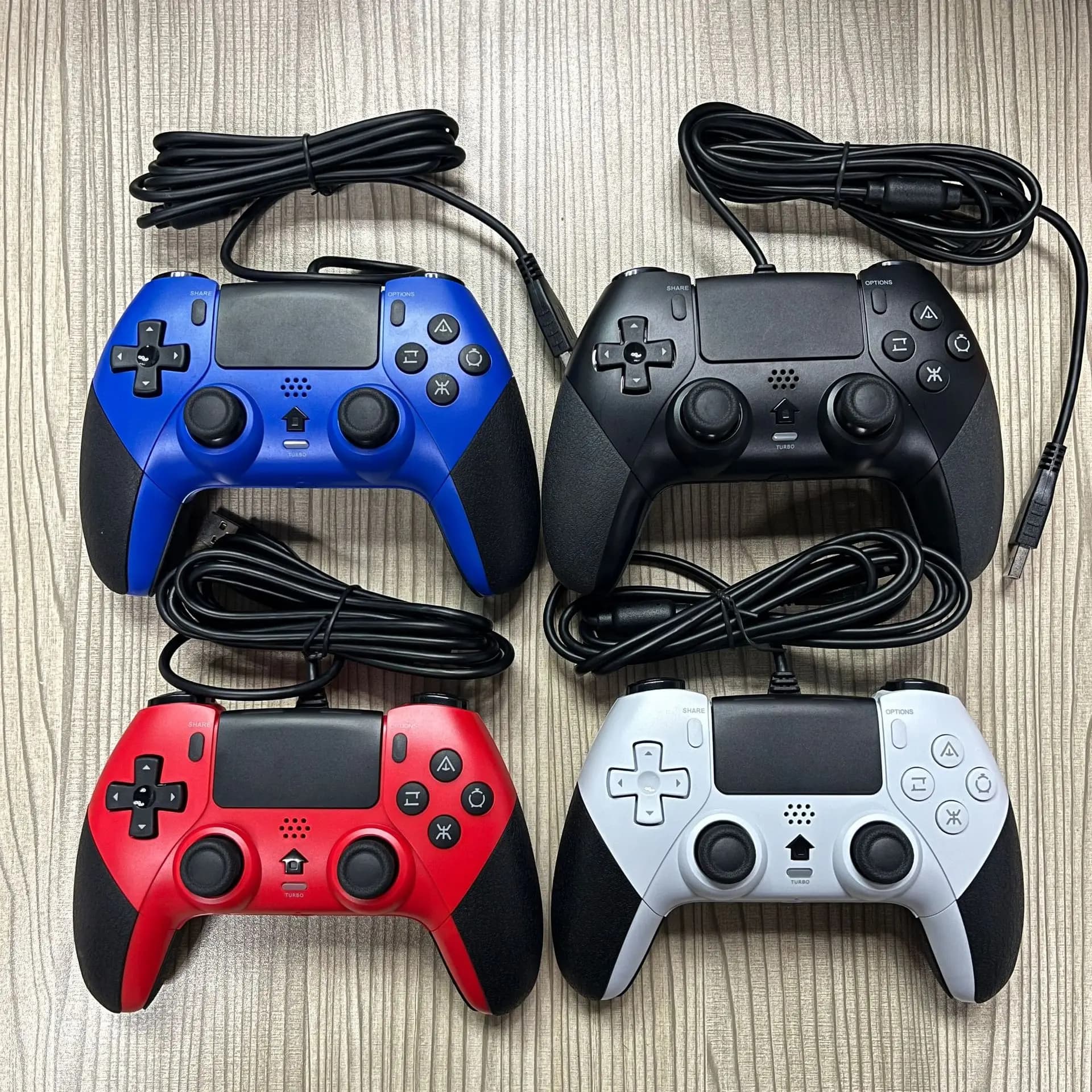 HOT USB Wired Joystick for PS4 Controller For ps4 Console With vibration function, six-axis, with back buttons