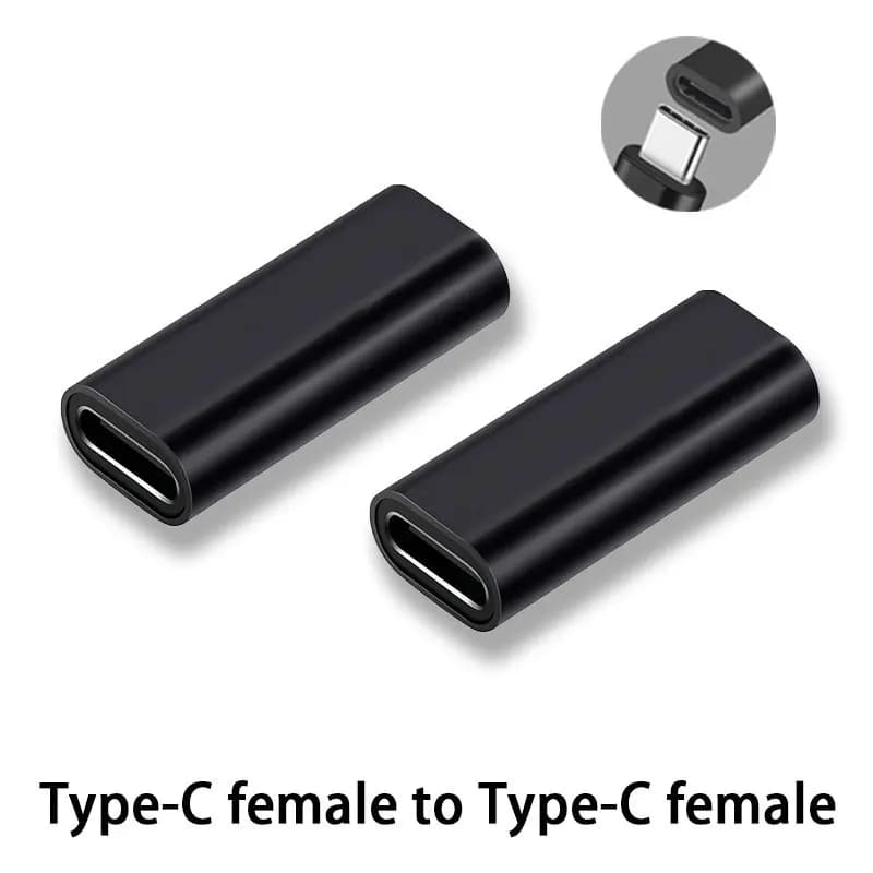 USB C Female to Female Adapter USB C 3.1 Coupler for Connecting Two Type C Cable, for Phone Tablet and Extension Connecto