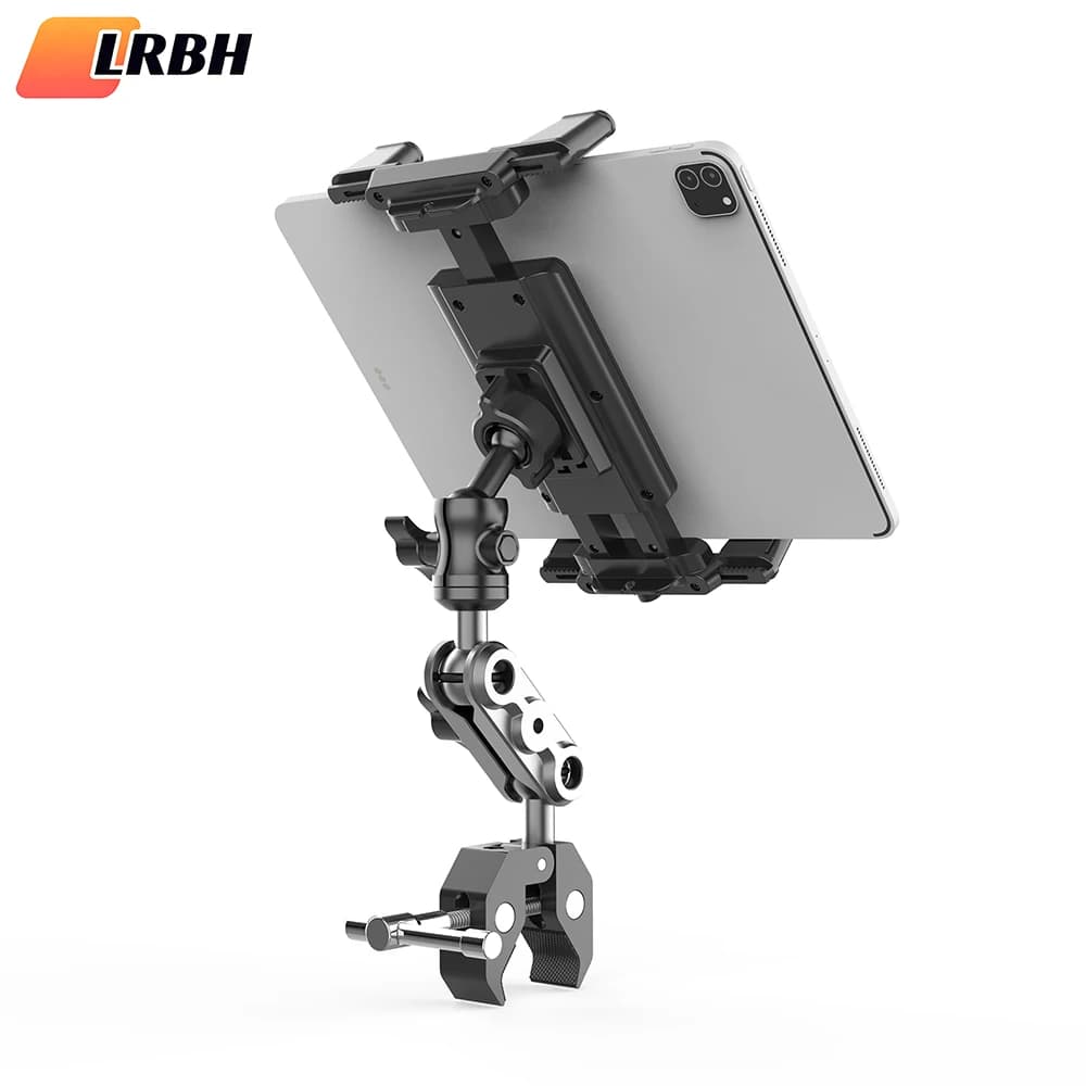 Phone and Tablet Holder for Treadmill/Spin Bike/Stroller/Wheelchair/Golf Cart/Poles/Music Stand/Stationary Bike