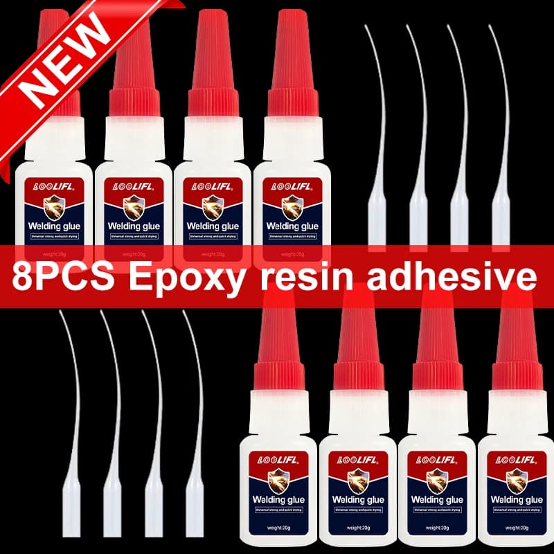 Super glue transparent 1- strong adhesive fast-drying cyanoacrylate glue, suitable for wood, rubber, leather, plastic, DIY.