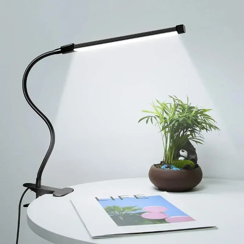 LED Reading Light Clip Type Desk Lamp Study Student Dormitory Table Lamp Bedroom Desktop Bedside Lamp Eye Protection Clamp Lamp