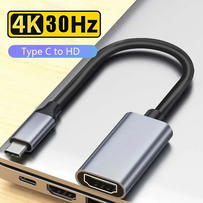 Type C to HDMI-compatible Cable USB C to HDTV Converter HD 4K USB 3.1 HDTV Cable Adapter for MacBook Chromebook Samsung Xiaomi