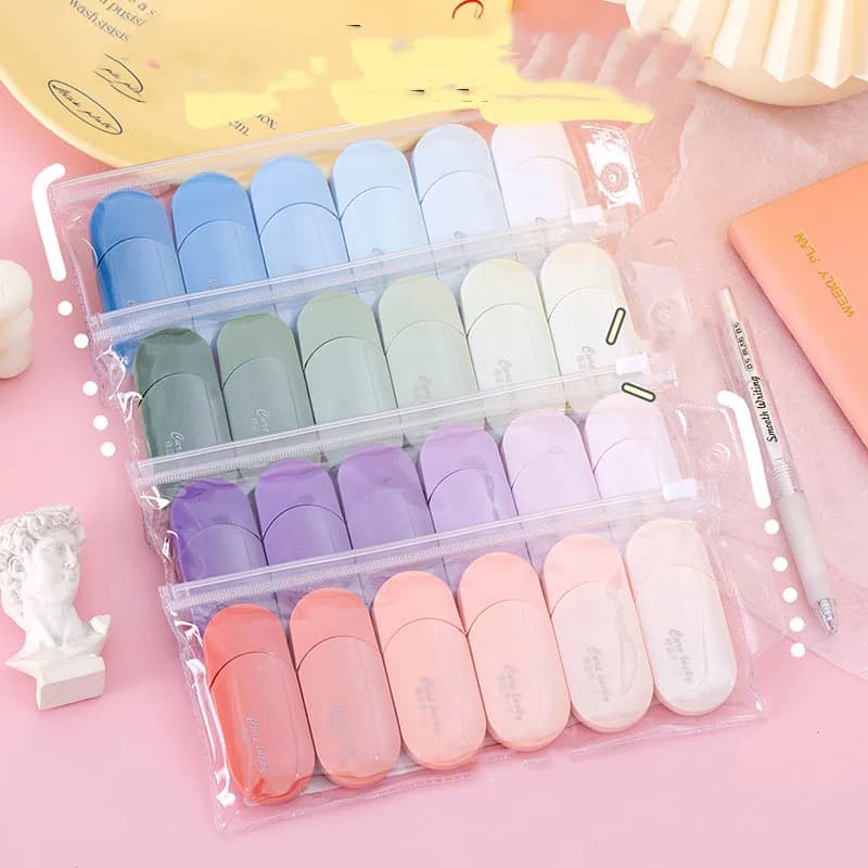 1 Set/6 Piece Cute Kawaii Gradation Correction Tape Altered Tools School Office Corrector Stationery Sweet Novelty Supplies