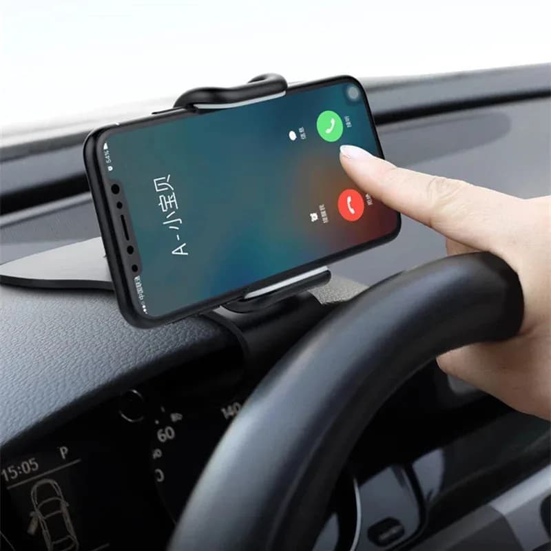 Car Mobile Phone Holder, 360 Degree Rotatable Cell Phone Stands, Car Rack Dashboard Support for Auto Grip, Fixed Bracket