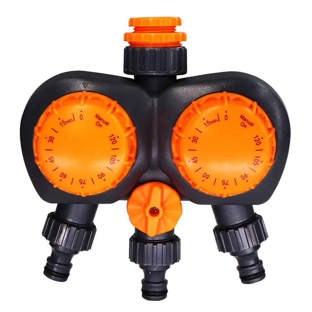 Garden Mechanical 3-Way Timer with Double Control Watering Irrigation Automatic Controller for Outdoor Hose Drip Sprinklers Tool