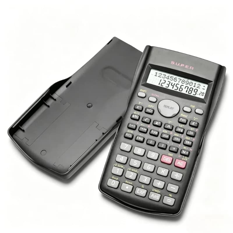 Portable 2-Line Scientific Calculator 240 Functions Handheld Student Calculator For School Math Exam Office Teaching Daily Use