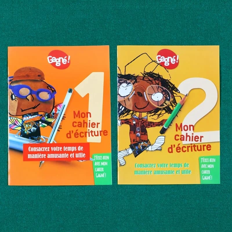 2 Books, Each with 32 Pages, French Writing Practice Notebooks, Suitable for All Office, School, and Home Use, Recommended for Gift Lists.