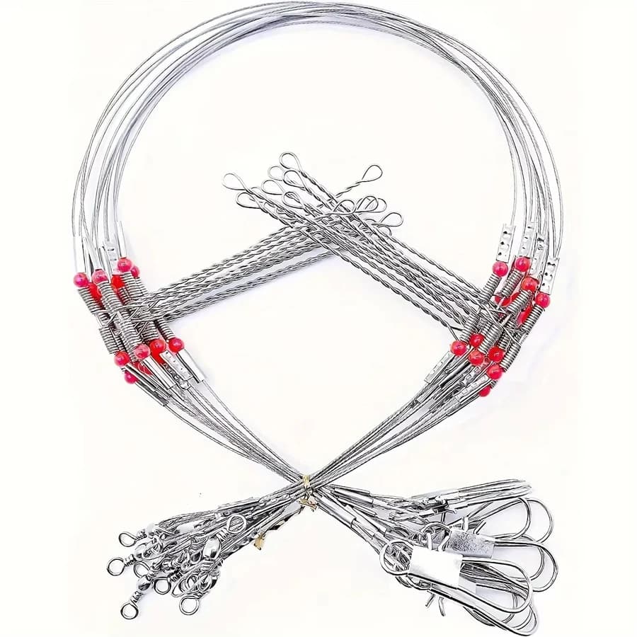 Saltwater Fishing Leaders - Dual Arm Hi-Low Rig with Swivels | Corrosion-Resistant Stainless Steel | Heavy Duty Wire