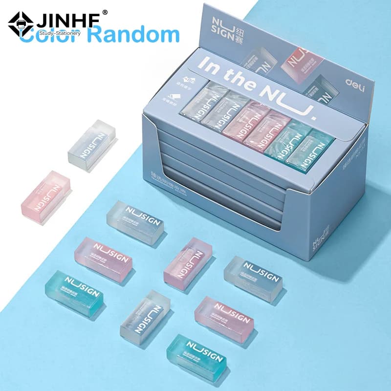 Rubber Soft Erasers Transparent Eraser Ins Simplicity Solid Color Eraser Wipe Clean Eraser Lovely Student Stationery Supplies