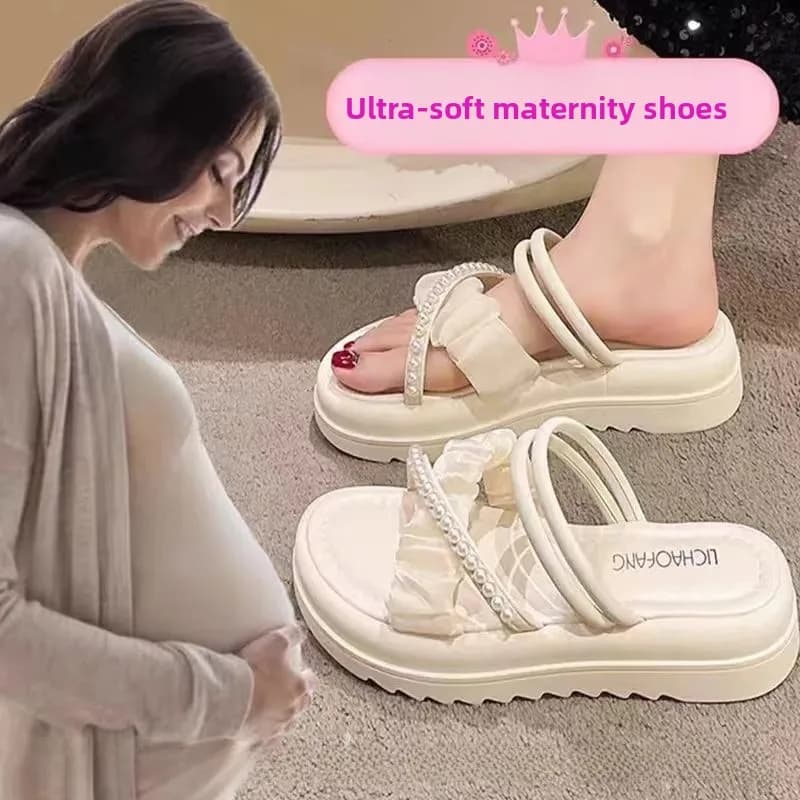 2025 New Women's Fashion Sandals Summer High Value Indoor And Outdoor Wear Anti-Slip Heightening Soft Bottom Beach Stylish Sl...