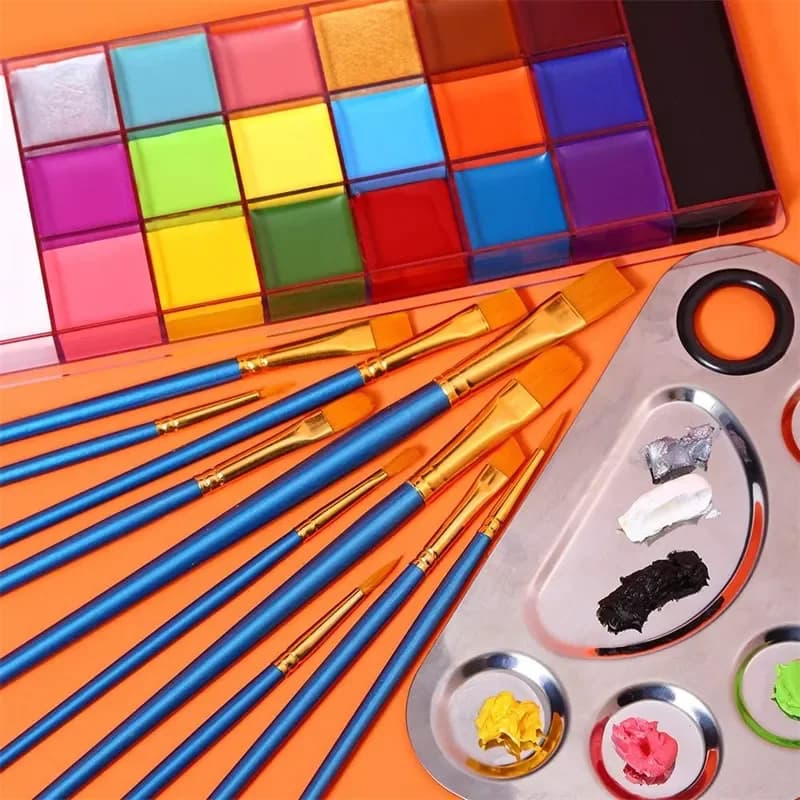 20 Colors Face Body Paint,Oil Palette Face & Body Paint Pigments Face Makeup,Long-Lasting Face Painting Cosplay & Halloween