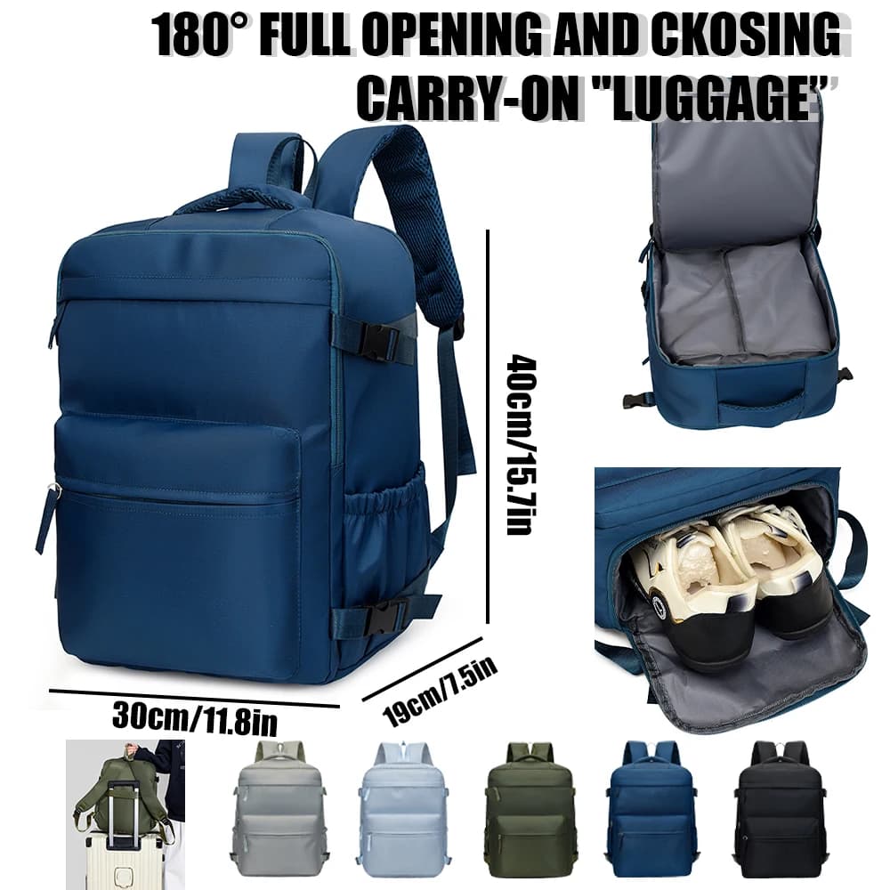 Backpack for Men and Women, Simple Business Trip Luggage Bag, Boarding Travel Bag, Large Capacity Backpack