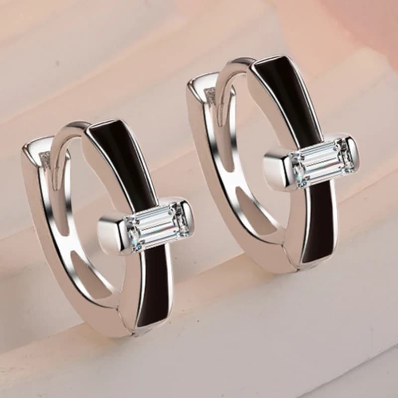 Fine Jewelry 925 Sterling Silver Earrings Inlaid With Zircon Crystal Flower Earrings Charm Jewelry For Women Gift Engagement