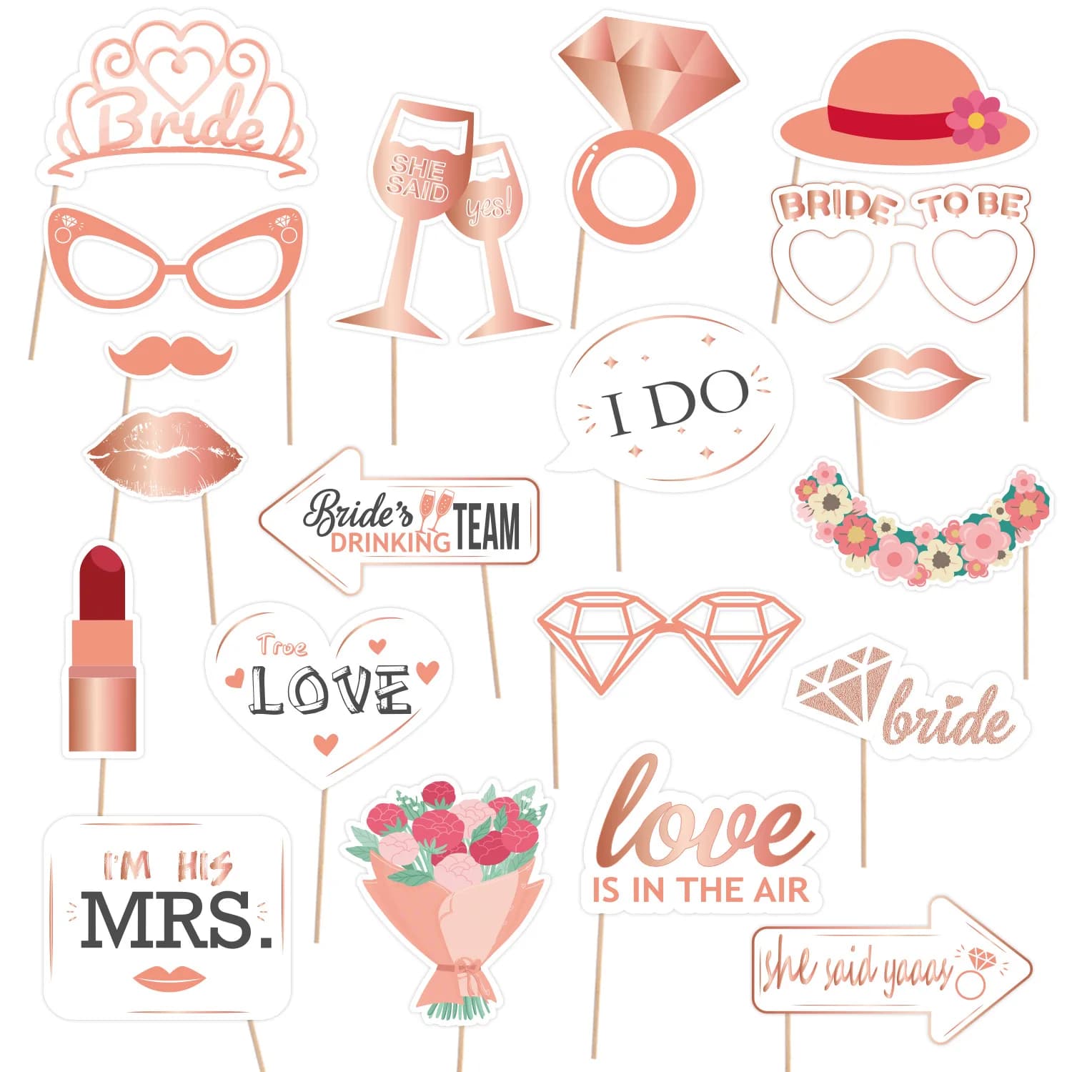 Wedding party bride to be photo props DIY bachelor party photo supplies Hen Party Decoration