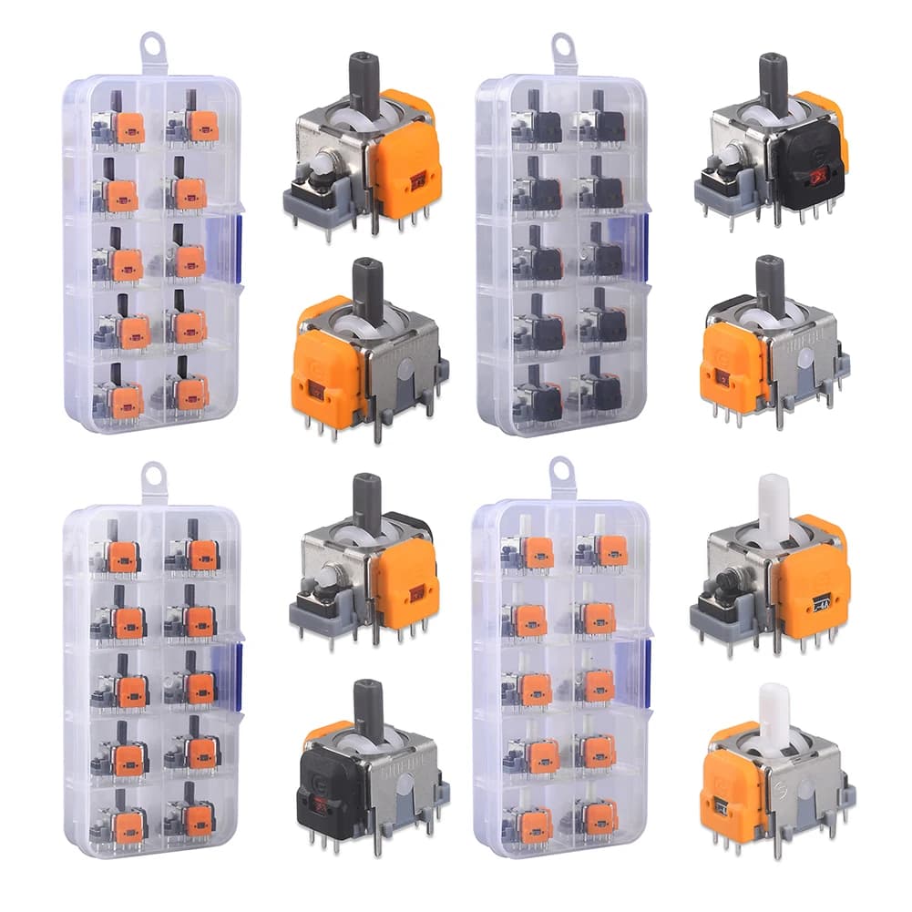 10Pcs 3D Hall Effect Durable Joystick Adjustable Joystick No Drift Thumb Stick Adjustable Compatible With PS4/PS5/XBox/ Switch