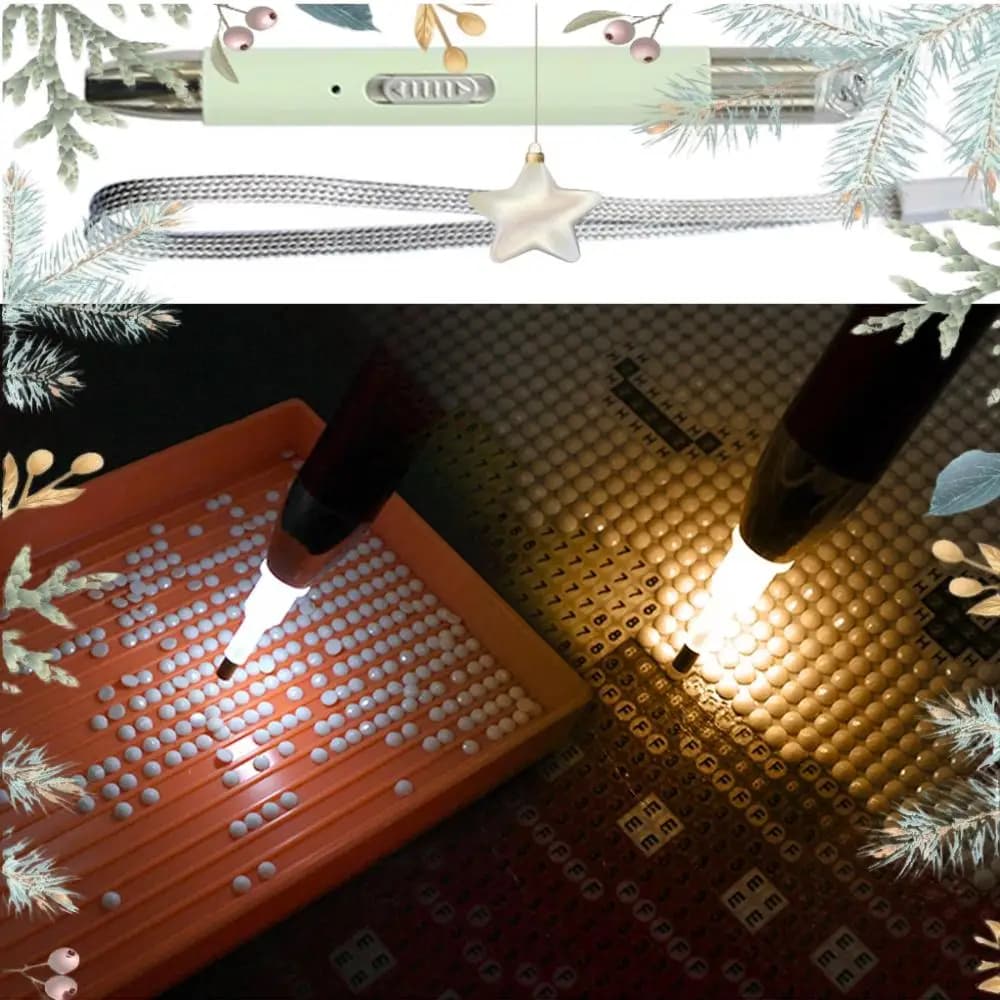 5D DIY Diamonds Art Painting Kit with Pen Head Plastic Diamond Painting Pen 12.5cm Art Handmade for Drawing Craft for Adult