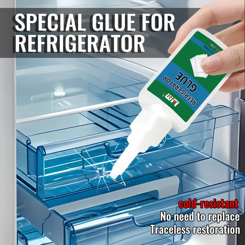 Freezer & Refrigerator Glue - Fast-Drying Heavy Duty Cold-resistant Adhesive with Nozzle, Freeze-Proof Strong Bonding