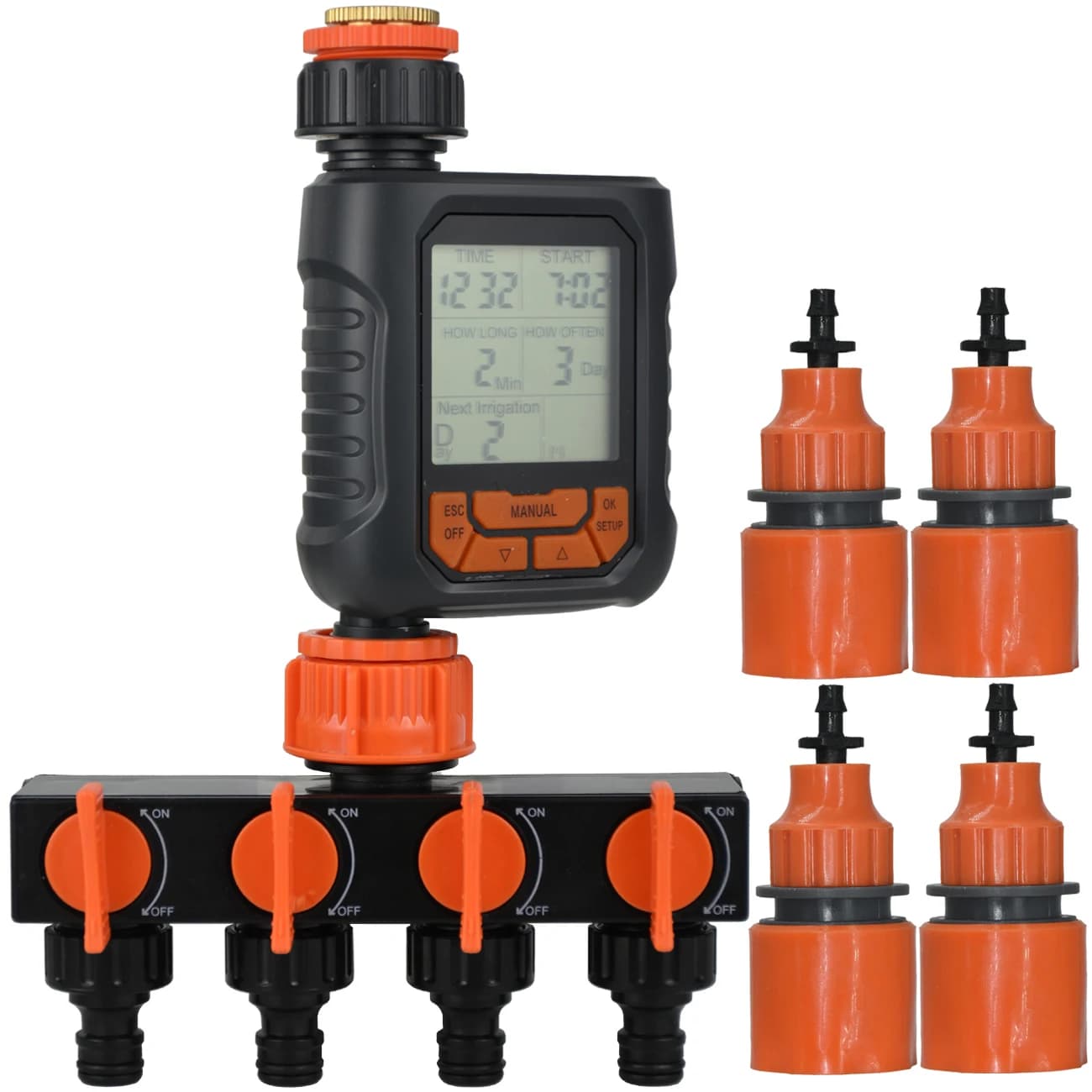 Garden Sprinkler Water Timer Automatic Programmable Digital Timer IP65 Waterproof for Lawn Watering System Irrigation Controller