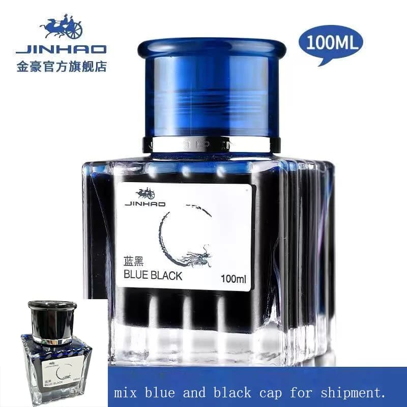 JINHAO 100ml Fountain Pen Ink Non-carbon Cartridge Refill Glass Bottled Fountain Pen Ink Stationery Office School Supplies