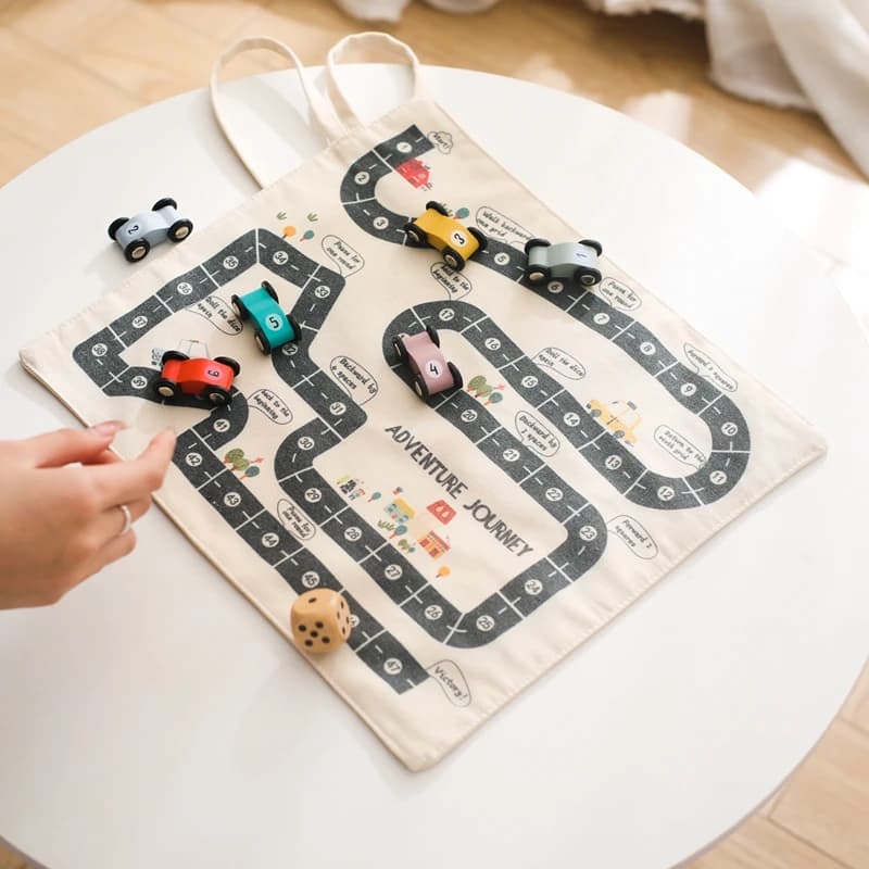 Children's Montessori Traffic Toy 35*31 CM City Traffic Road Map Game Wooden Car Educational Toy Cartoon City Kid Game Gift