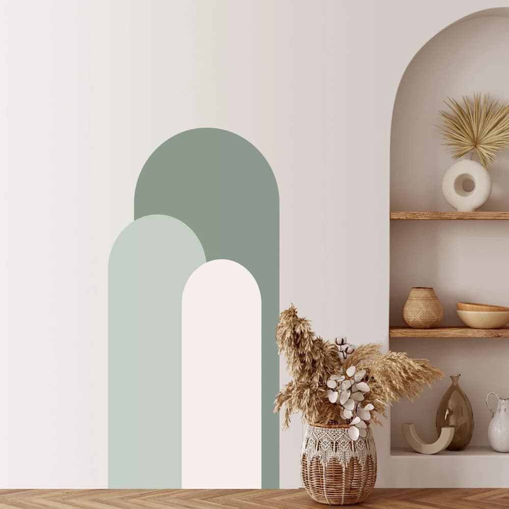 Arch Wall Stickers 52*140cm Geometric Art Decorative Wallpaper Living Room Sofa Background Decoration Self Adhesive Stickers