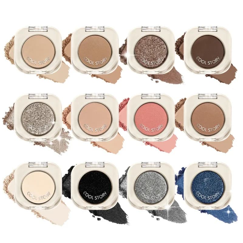 Eyeshadow Palette - Matte & Shimmer Nude Colors, Multi-Use Makeup Palette for Eyes & Face, Smooth Formula, Long Lasting Pigment