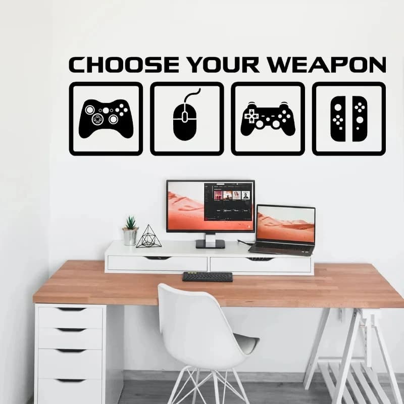 Video Game Decor Wall Decal Choose Your Game Controller Game Controllers Gamer Wallpaper Sticker Bithday Gift For Boy