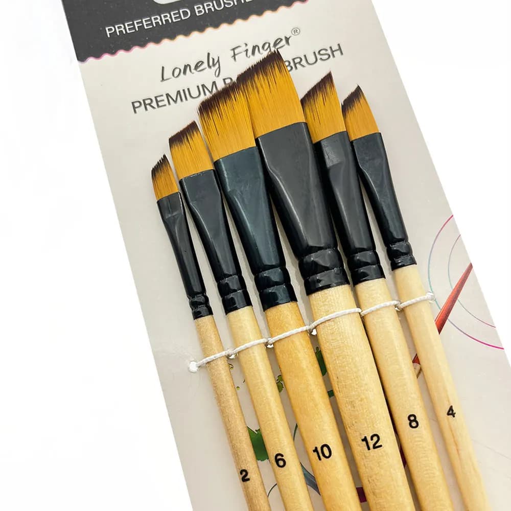 6 PCS Artist Paint Brush Set, Craft Paint Brushes for Oil, Watercolour, Gouache, Art Supplies Paintbrushes for Artists