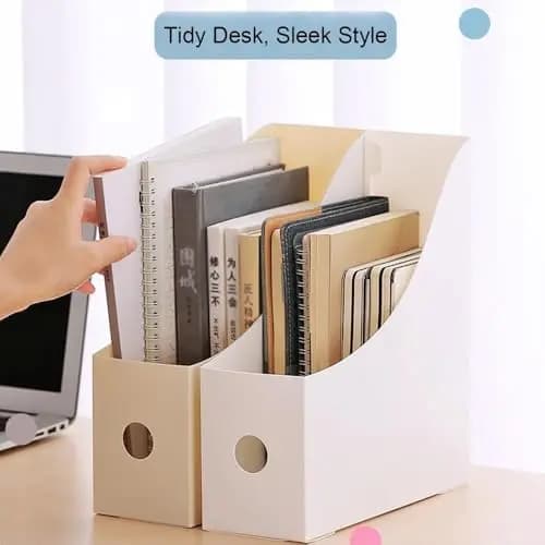 Adjustable Desk File Organizer - Desktop Document Holder, Perfect for Students & Office Use, Bookends for Shelf Storage