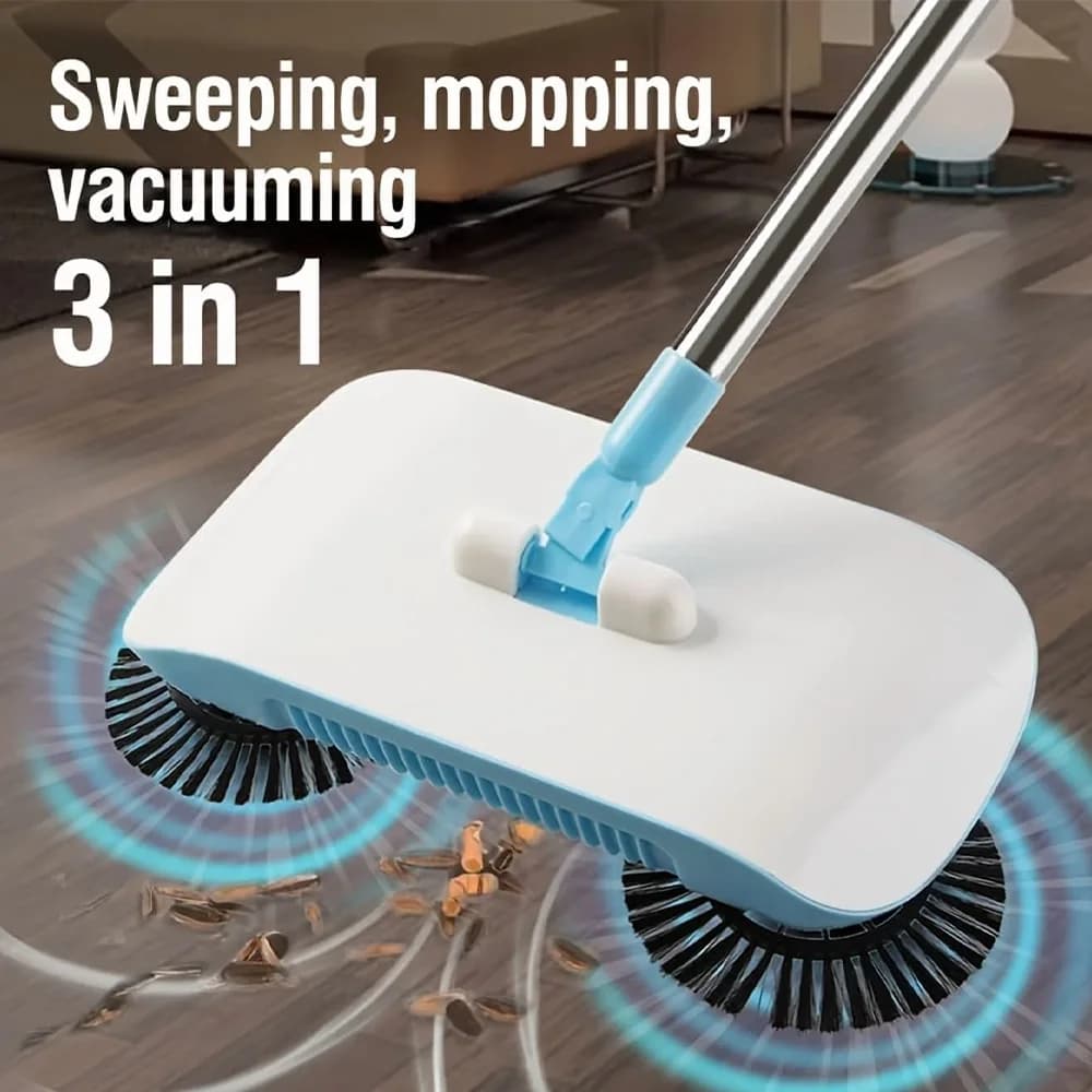 Push-type Sweeping Machine Home Cleaning 3-in-1 Sweeping Machine Wet & Dry Dust Remover Lazy Person's Broom