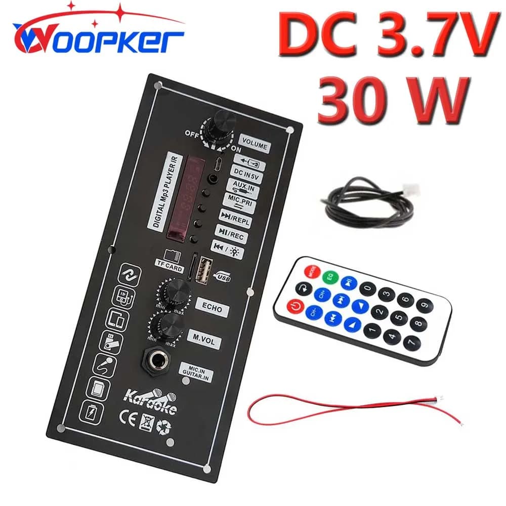Amplifier Board 3.7V 4 Ohm 5-8Inch Speaker Power Amp Support Bluetooth Aux Tf-Card U-Disk Mic Audio Amplifier Module